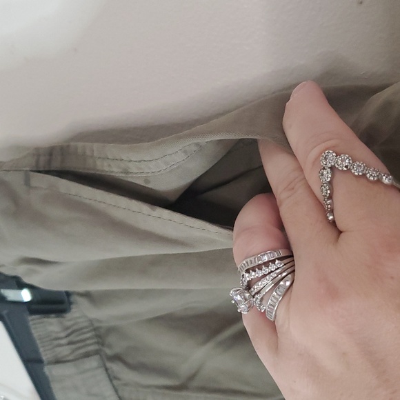 LinkSoul Tempus Fugit Green Cotton Mens Shorts Size XXL Tie Waist Chino - Picture 8 of 11